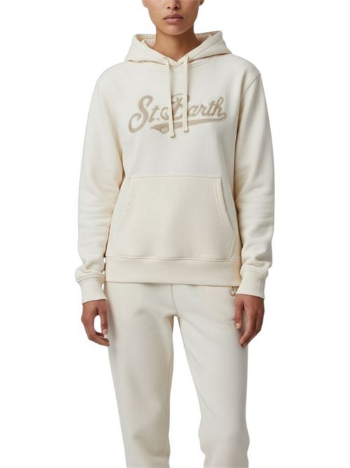 felpa donna bianco con cappuccio MC2 Saint Barth | VIRGINIA SBARTH1011 EMB